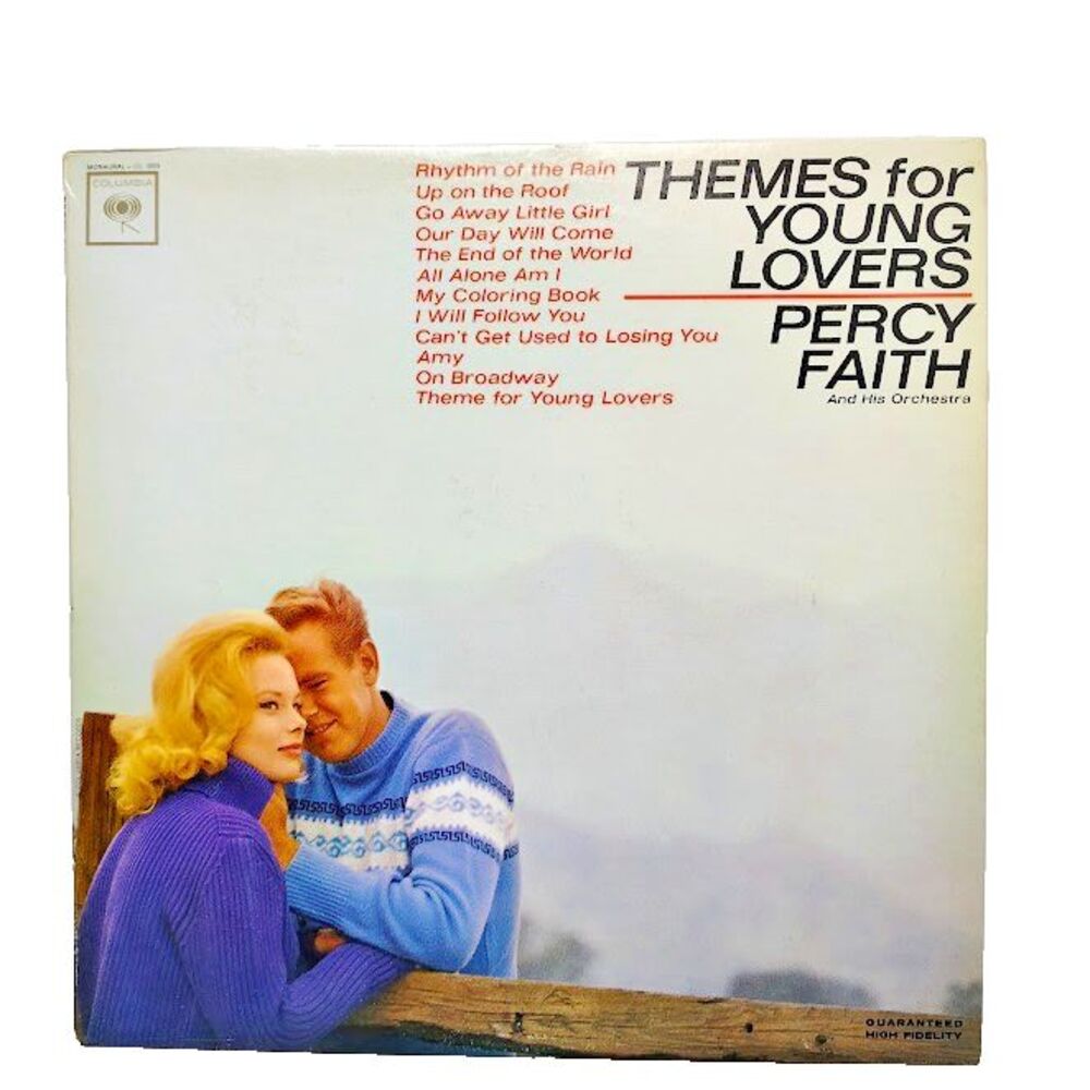 Percy Faith Themes for young Lovers Record Album 1963 12" LP 33 CL 2023